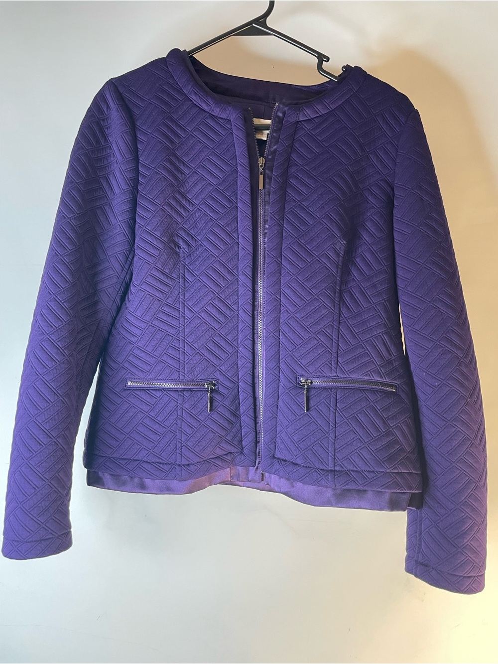 Laura Ashley Purple Quilted Women's Jacket - Stylish Zip Front